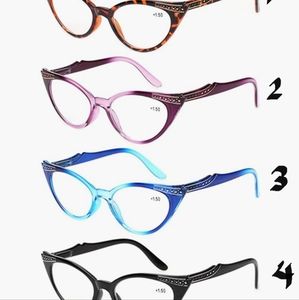 Kerecsen Ladies Stylish Cateye Reading Glasses Spring Hinge Readers